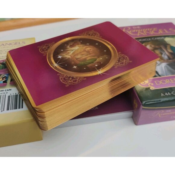 Vtg Romance Angels Oracle Cards Deck & Guidebook by Doreen Virtue OOP Original - Picture 10 of 11